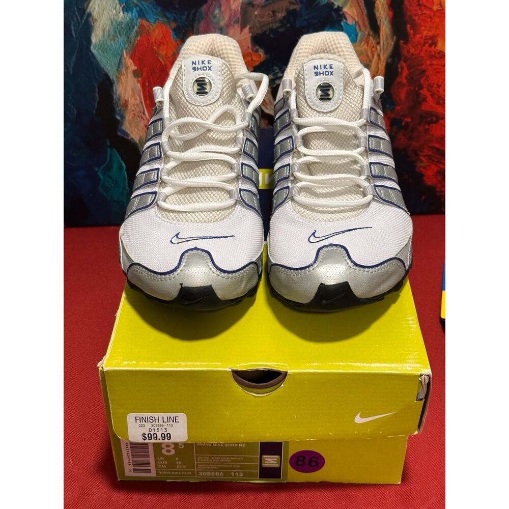 #86 Vintage 2003 Nike Shox NZ WMNS Sport Royal Metallic Silver